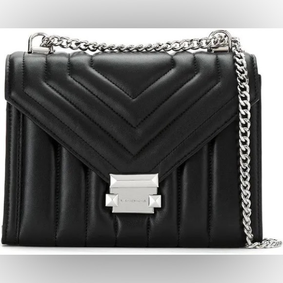 MICHAEL Michael Kors Handbags - Michael Kors Whitney Large Quilted Leather Shoulder Bag Black